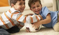 boys on carpet ball