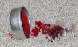 candle wax on carpet